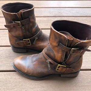 Distressed Moto Boots